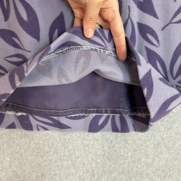 Boden Size 12 UK/8 US Regular Purple Floral Patterned Wool Blend Skirt Pencil - Picture 5 of 14